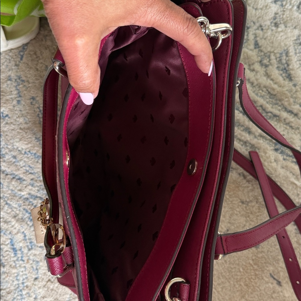 Coach Plum Leather Satchel - Picture 5 of 5